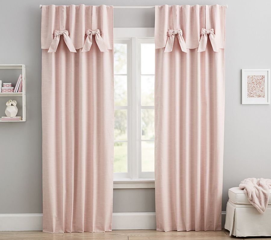 Evelyn Linen Blend Bow Valance Blackout Curtain Panel added by Minette Galindo