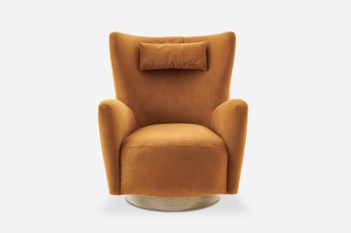 Colette Swivel Armchair - Cumin Velvet  33.1"w x 34.6"d x 39.8"h added by Kate Lynn Nemett