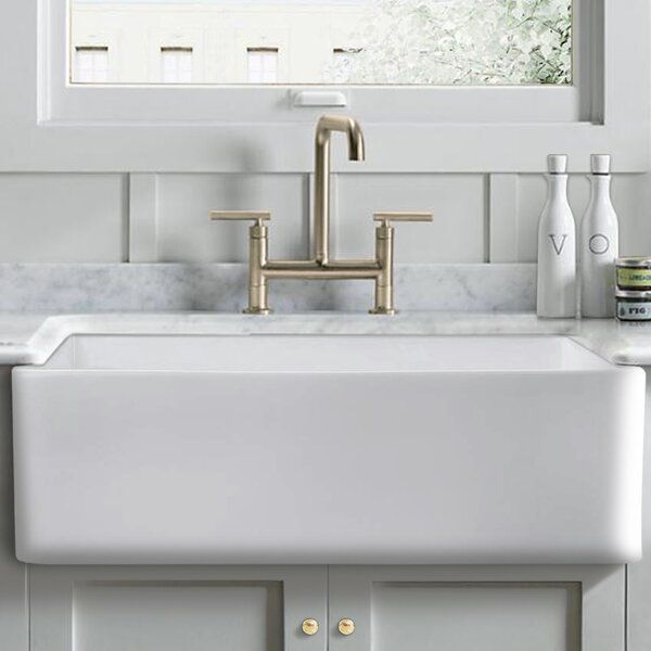 Salena 33'' L Single Bowl Fireclay Kitchen Sink added by Spoak 