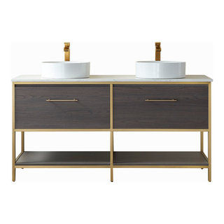 Murcia Vanity with White Stone Countertop - Contemporary - Bathroom Vanities And Sink Consoles - by Vinnova | Houzz added by SABi iNTERIORS