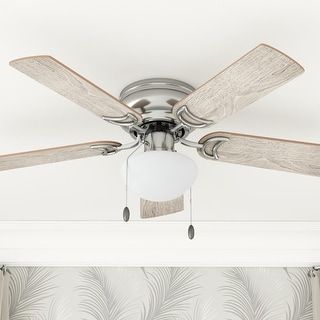 42" Prominence Home Alvina Satin Nickel Traditional Indoor LED Ceiling Fan with Light, Pull Chain - Bed Bath & Beyond - 18220425 added by Erin Carter