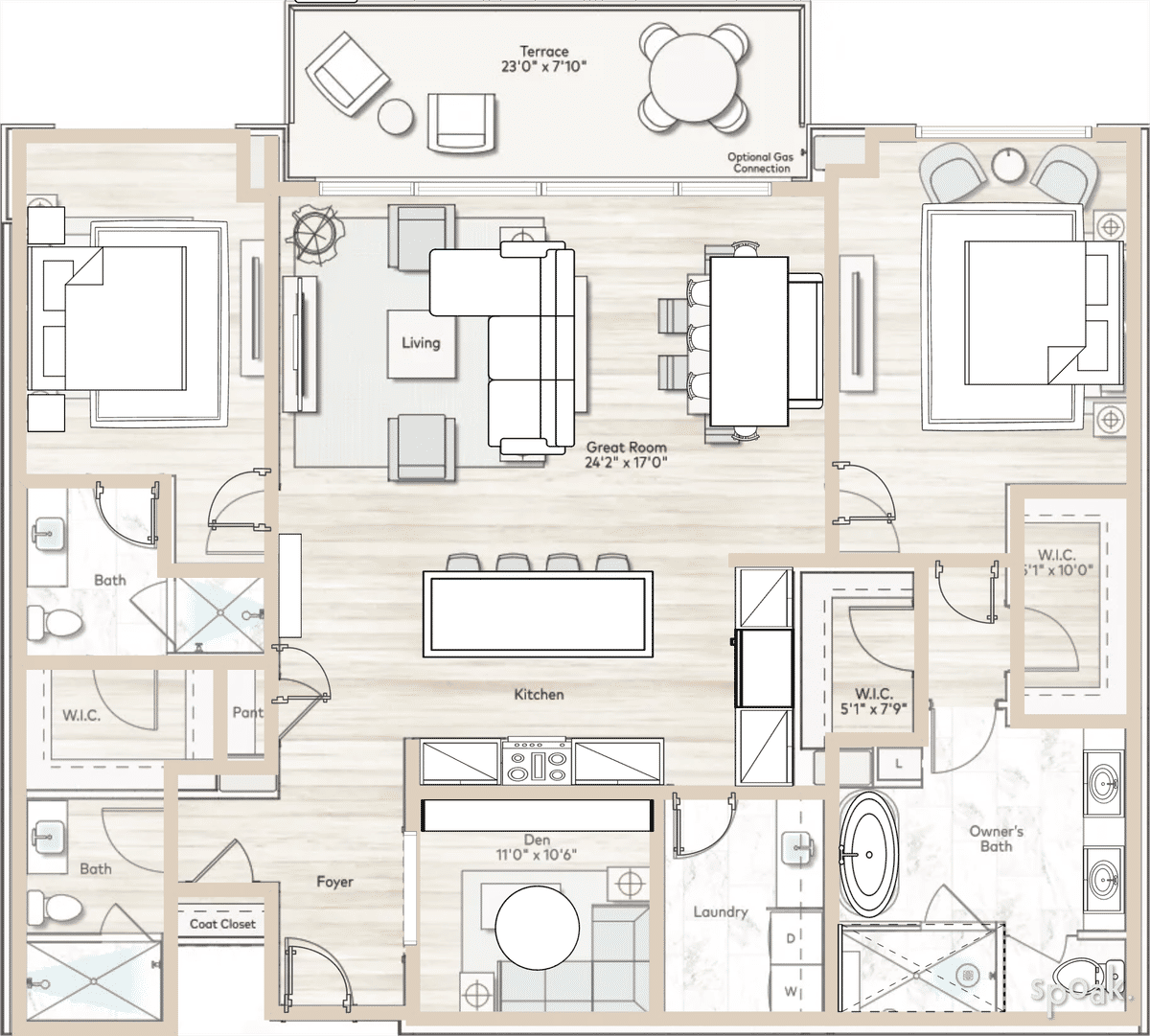 Large Apartment Plan designed by Serena Finnerty