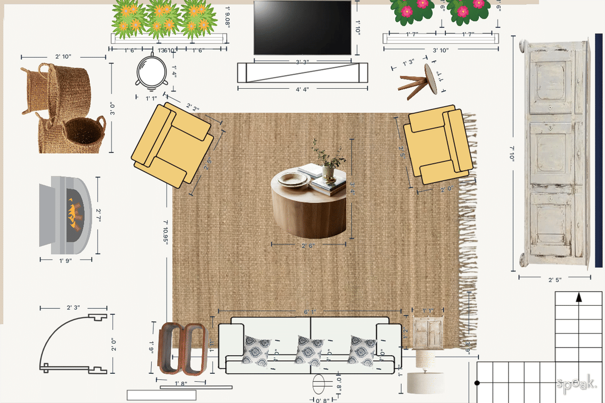 Dorm Room Plan designed by Leanne Kennedy