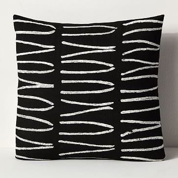 Sadza Batik Lines Pillow Cover - Black added by Hannah Aho