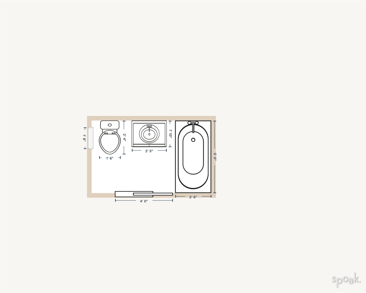 Bathroom Layout designed by Ashley Rockwood