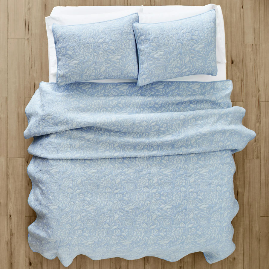 Better Homes & Gardens Matelassé Quilt, Blue Floral, Full/Queen added by CA Cash
