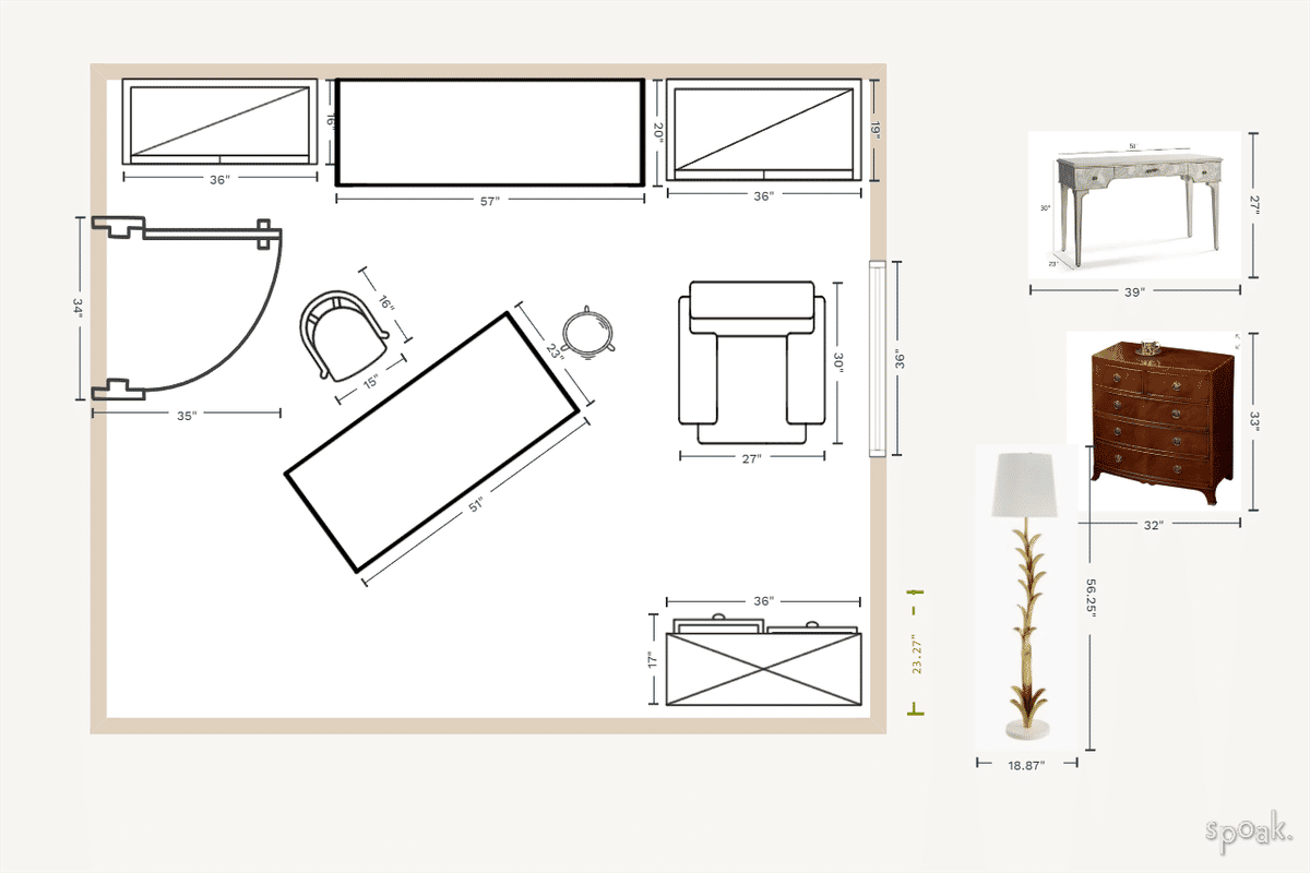 TV Room Plan designed by rebecca castro
