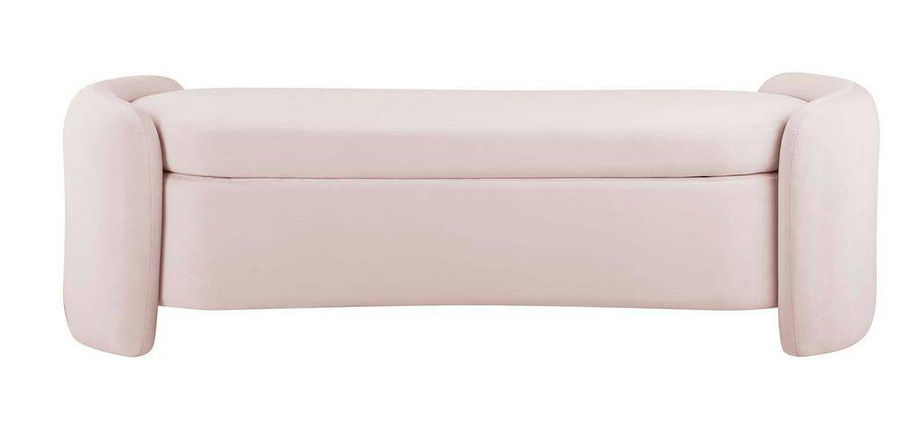 MODWAY Nebula Pink Upholstered Performance Velvet Bench EEI-6054-PNK - The Home Depot added by Olga Dragieva