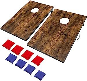 Cometoss Cornhole Set Outdoor Game-Includes 2 MDF Wood Boards 35.4x23.6 Inch,8 12 Ounce Corn Hole Bean Bag Cornhole Set. added by Piper Stromatt