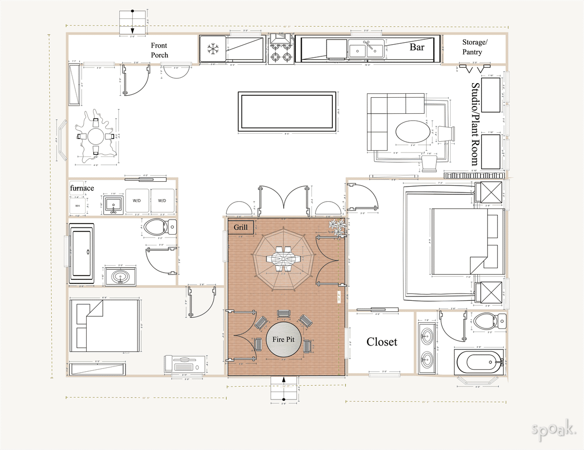 Single Story House Layout designed by Lyss Wallace