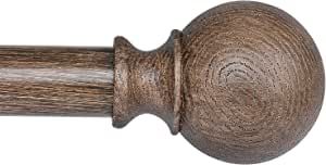 BRIOFOX Curtain Rod Set for Window Adjustable 38 to 72 Inches, 1 Inch Decorative Drapery Treatment Single Curtain Rods, Imitation Wood Grain added by Janae Sullivan