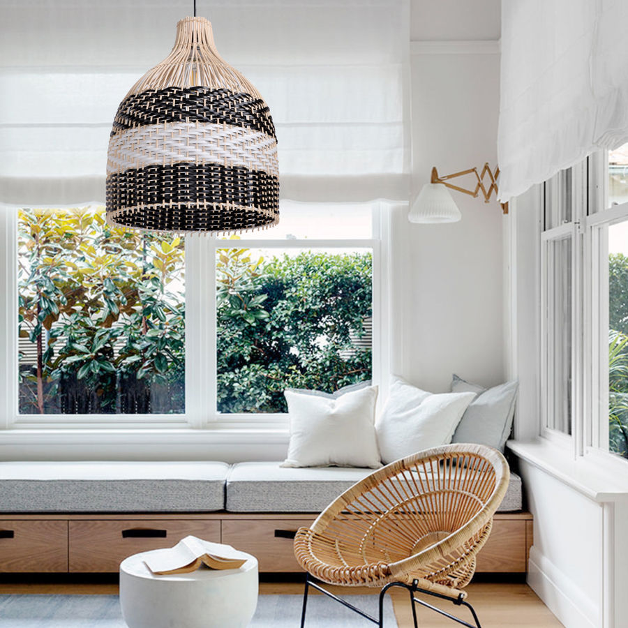 Rattan Pendant Light Fixture Boho Wicker Chandelier 1 Light for Kitchen Island Bedroom - Walmart.com added by Gina Puccinelli
