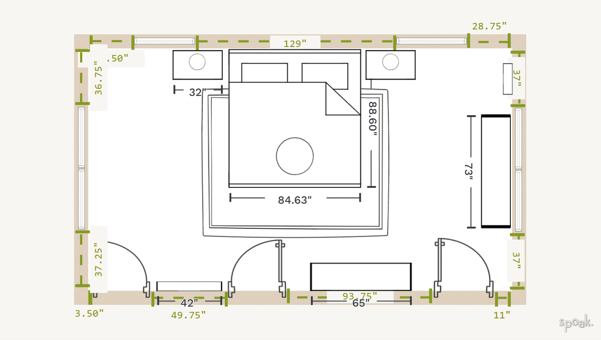 Large Bedroom Layout designed by Karleigh Miller