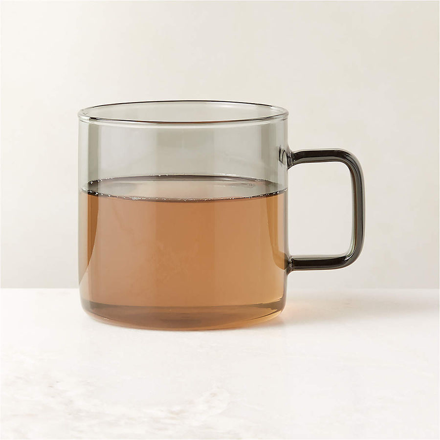 Cantina Modern Smoked Glass Coffee Mug | CB2 added by Rachel Plymale