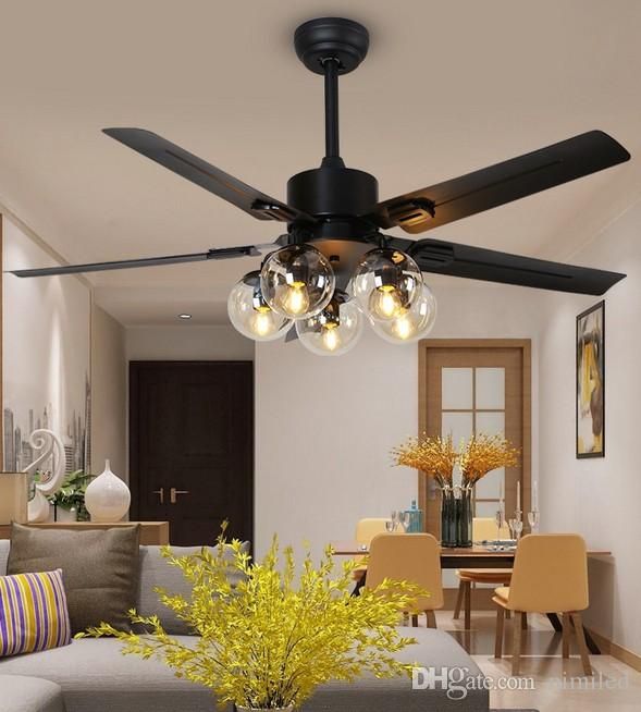 Modern Ceiling Fans Light With Modo Light Glass Shade E27 Bulbs Pendant Ceiling Lights 110V 220V 48inch 42inch Fans Lamp Bulbs Included LLFA From Nimiled, $335.76 | DHgate.Com added by Spoak Member