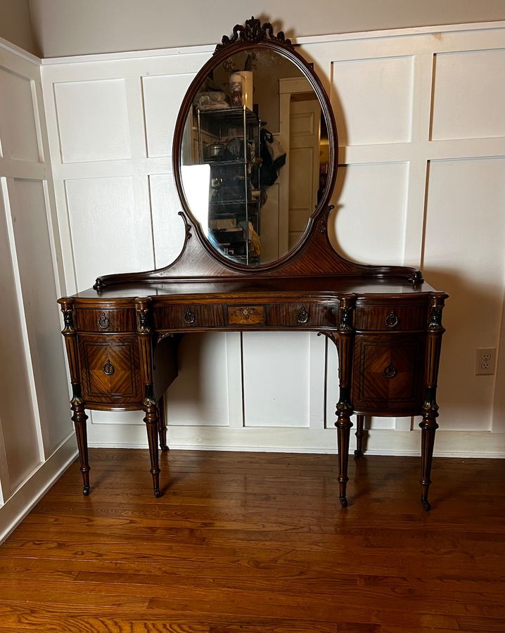 Vintage Antique Wood Vanity - Etsy added by Melanie Fenning
