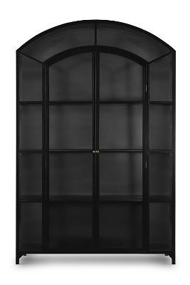 Belmont Arched Wide Metal Glass Door Cabinet added by Bethesda Home Stylist