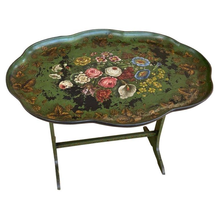 Antique English Tole Tray Coffee Table added by Jorie Braunold