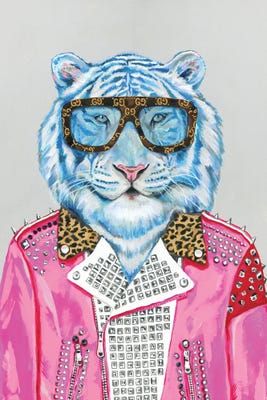 Gucci Blue Tiger Canvas Print by Heather Perry | iCanvas added by Christina Miller
