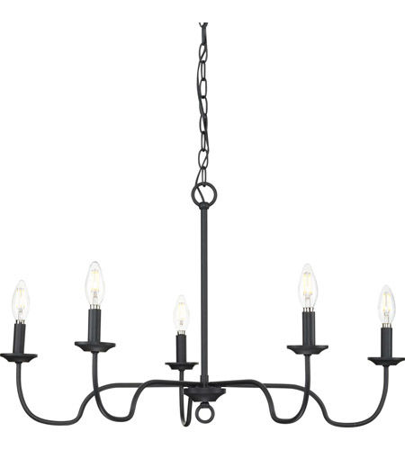 Canebrake 5 Light 30 inch Matte Black Chandelier Ceiling Light added by Olga Dragieva