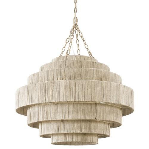 Palecek Everly Coastal Beach Woven Natural Abaca Rope Pendant added by Kate McKay Designs