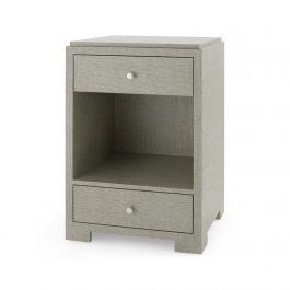 Fedor 2-Drawer Side Table, Moss Gray Tweed added by Katie Bramblet