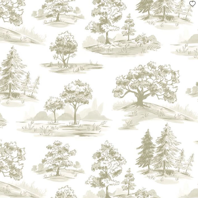 Tree Toile Removable Wallpaper added by Kristina Blackford