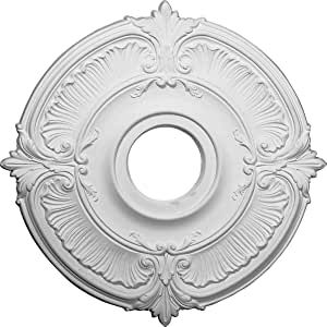 Ekena Millwork CM18AT Attica Ceiling Medallion, 18"OD x 4"ID x 5/8"P (Fits Canopies up to 5"), Factory Primed added by Spoak Member