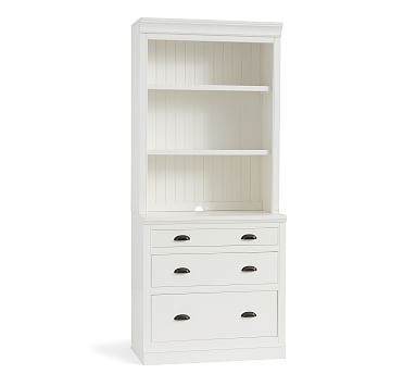 Aubrey Double Lateral File Cabinet Bookcase, Dutch White - Pottery Barn | Havenly added by Spoak Member
