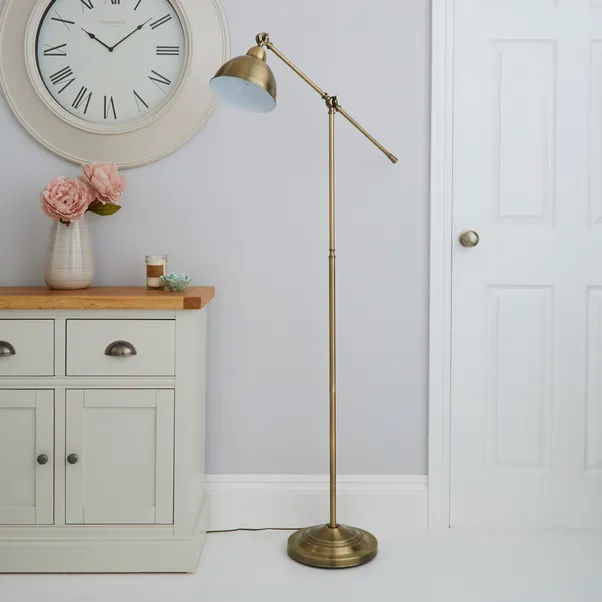 Lever Arm Antique Brass Floor Lamp added by Rose O'Connor