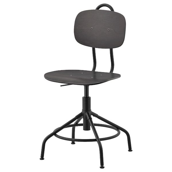 KULLABERG Swivel chair, pine, black - IKEA added by Stephanie Stras