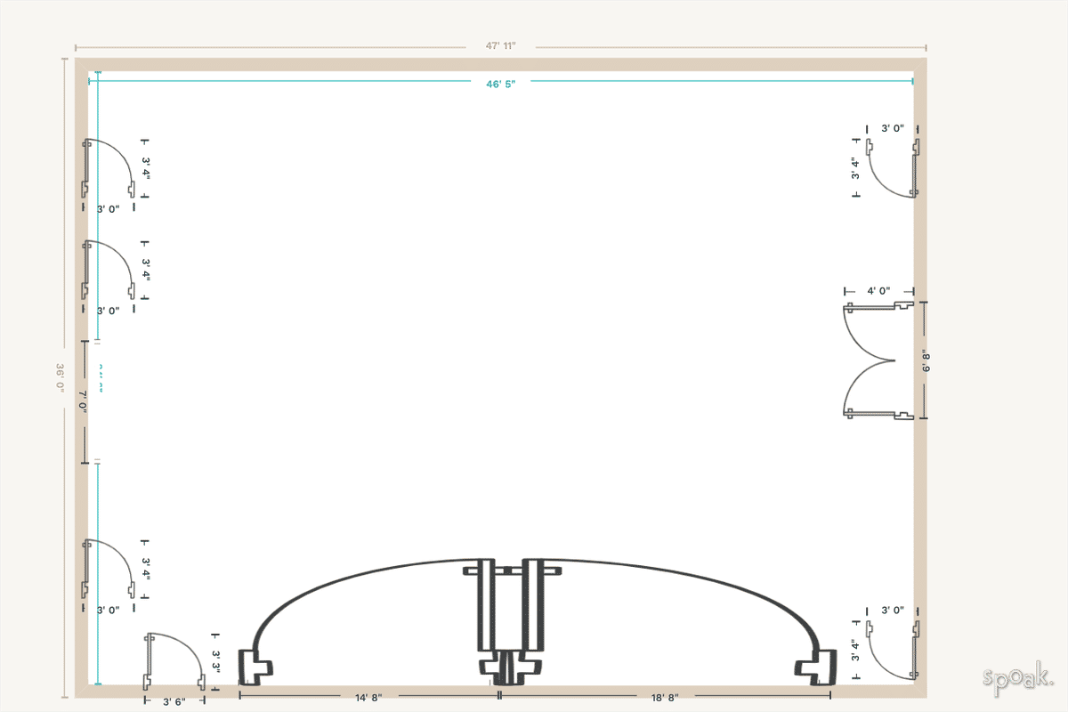 Craft Room Layout designed by Emily Reist