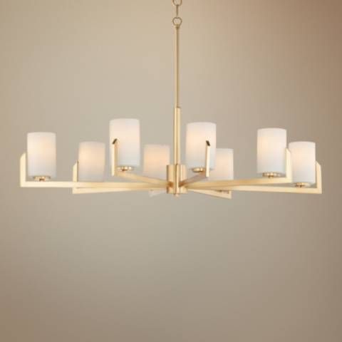 Maxim Dart 44" Wide Satin Brass 8-Light Modern Chandelier - #75H39 | Lamps Plus added by HELEN SALGADO