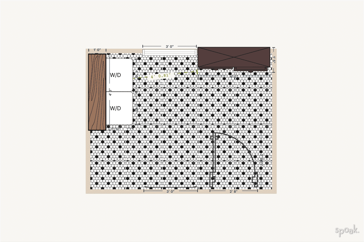 Laundry Room Floor Plan designed by Shaquita Chapman