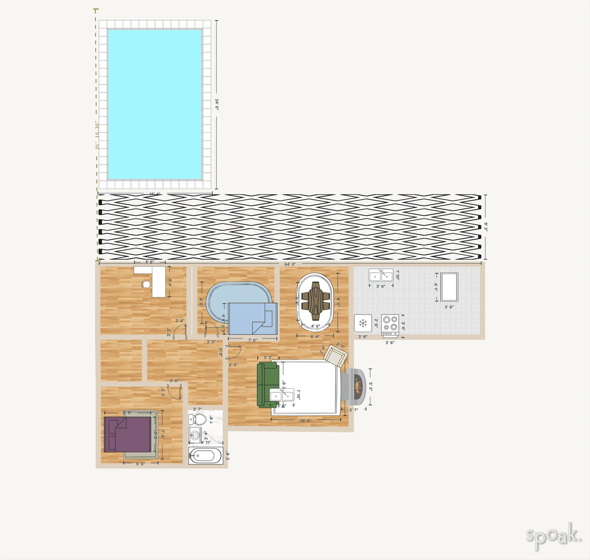 Three Bedroom House Plan designed by Emily Achtelik