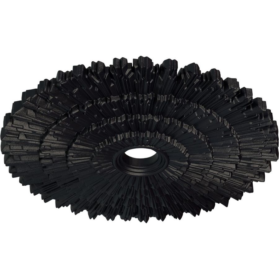24 3/4"OD x 3 1/4"ID x 1 7/8"P Eryn Ceiling Medallion - Jet Black added by MK Alderman