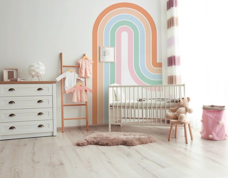 Half Curve Rainbow Wall Decal Elongated Rainbow Wall Decal - Etsy added by Jessica Simpson