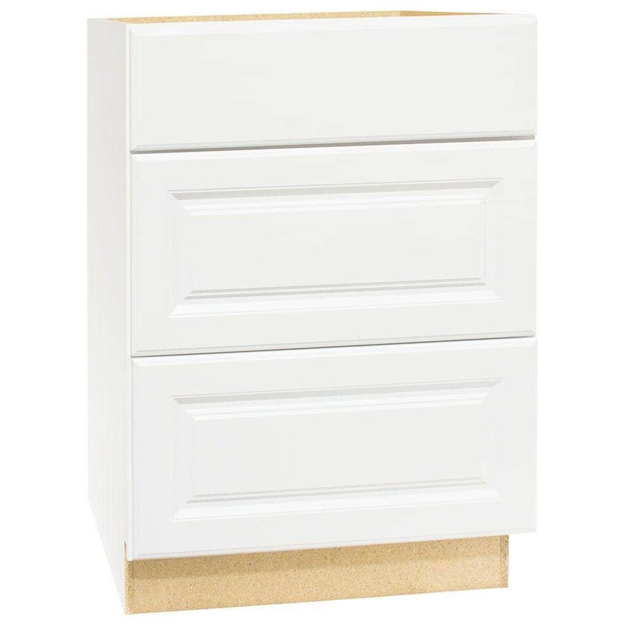 Hampton Bay Hampton 24 in. W x 24 in. D x 34.5 in. H Assembled Drawer Base Kitchen Cabinet in Satin White with Drawer Glides KDB24-SW - The Home Depot added by Becca Moore