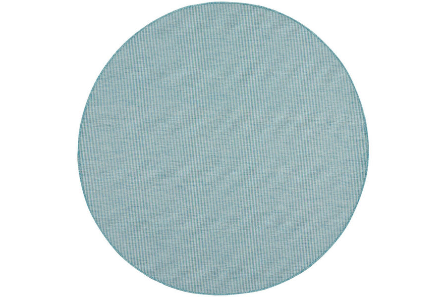 Nourison Positano 6' X Round Blue/green Brushstroke Indoor/outdoor Rug | Ashley added by Zanneta Peart Bennett