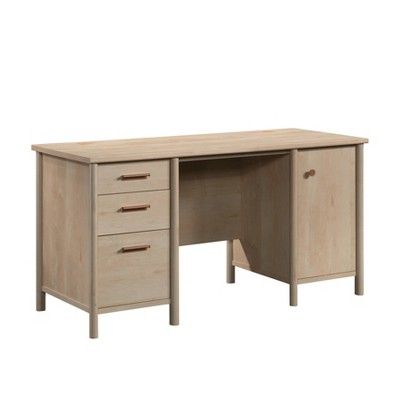 Whitaker Point Computer Desk with Storage Natural Maple - Sauder: Office Workstation, Full-Extension Drawers, CPU Compartment added by Brittany Preister