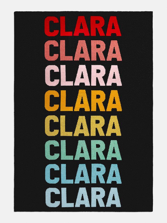 Ombre Name Blanket - Black/Multi added by MK Alderman
