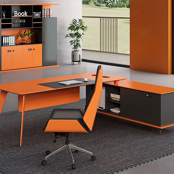 Stylish Executive Desk with Rounded Corner Design, Nordic Style added by Tierney Turner