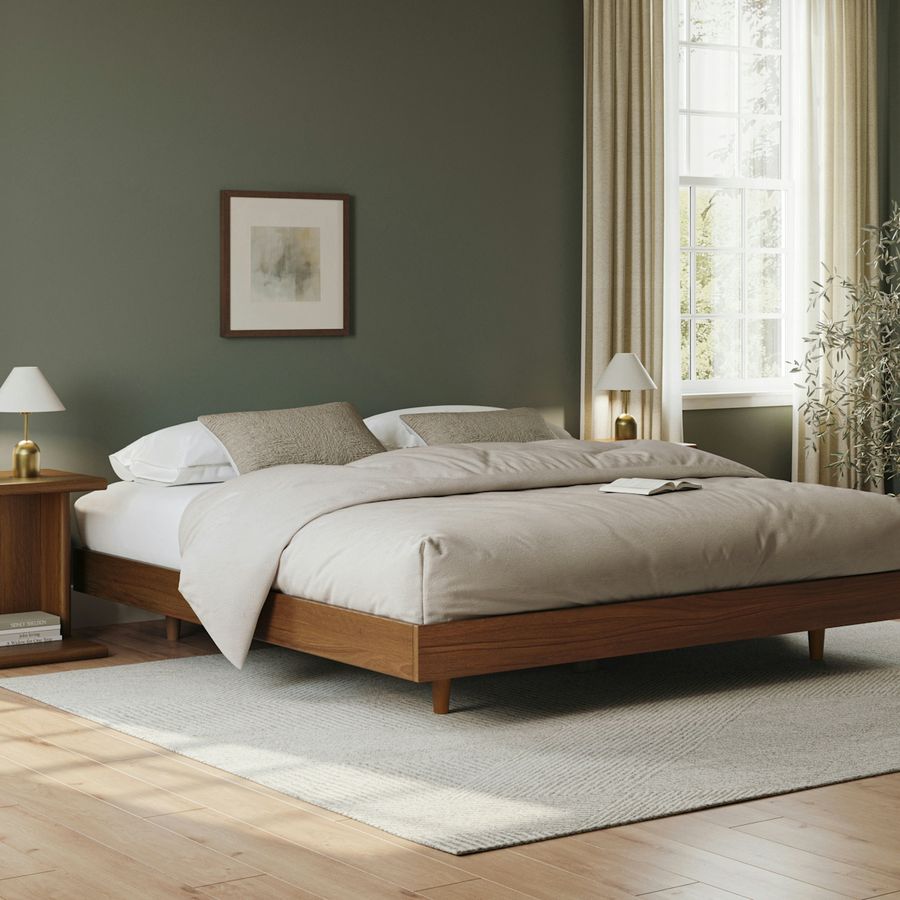 Basi King Bed Frame - Smoked Oak added by Jeannie Doan