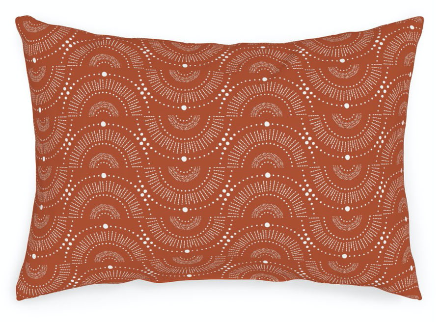 Rise and Shine Geometric - Terracotta Outdoor Pillow added by Bailey Spangler