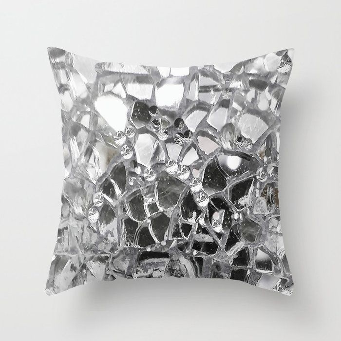 Silver Mirrored Mosaic Throw Pillow added by Zanneta Peart Bennett