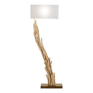 Modern Home Angled Driftwood Nautical Wooden Floor Lamp - Rustic - Floor Lamps - by Vandue | Houzz added by Crystal Kolba