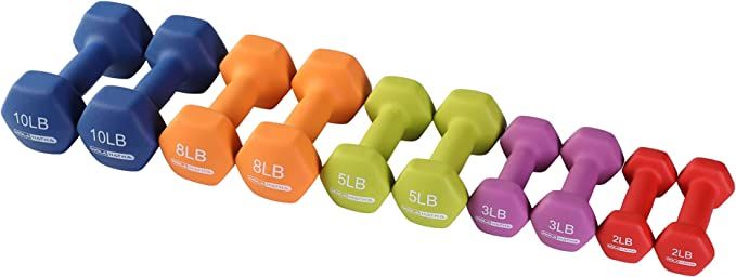 Neoprene Dumbbell Free Hand Weight Set with Storage Rack added by Nikki NScope