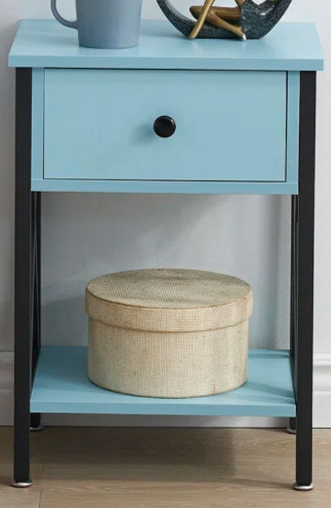 Kempst 22" Tall Nightstand, End Side Tables with Storage Drawer and Open Wood Shelf for Bedroom added by Lauren Gisriel