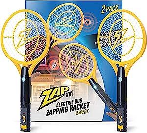 ZAP iT! Electric Fly Swatter Racket & Mosquito Zapper - High Duty 4,000 Volt Electric Bug Zapper Racket - Fly Killer USB Rechargeable Indoor Safe - 2 Pack (Large, Yellow) added by Samantha Erickson
