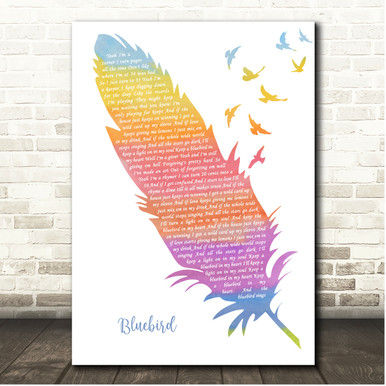 Miranda Lambert Bluebird Watercolour Feather & Birds Song Lyric Print added by Lauren Houston